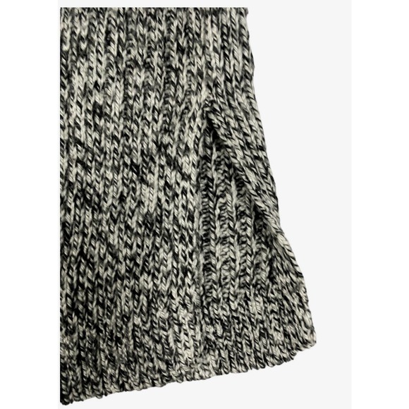 H&M Gray Black White Ribbed Wool Blend Long Sleeve Pullover Sz Med Casual - Picture 6 of 10